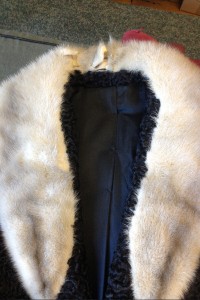 Fur coat repair (before)    